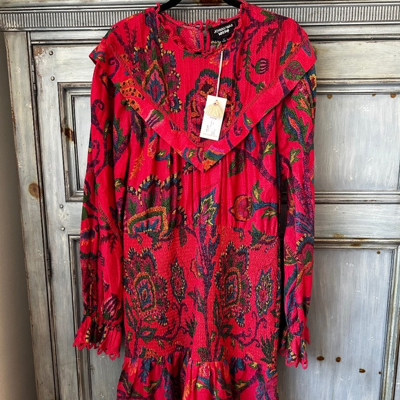 Johnny Was Workshop Tiered Floral Short Dress Size XL NWT - Picture 2 of 13